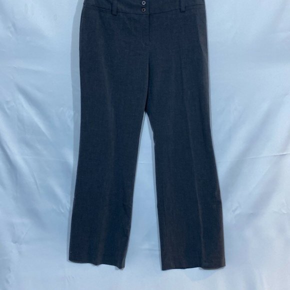 AB Studio Womens Gray Townsend Flat Front Formal Straight Leg Dress Pants Sz 10 - Picture 1 of 10